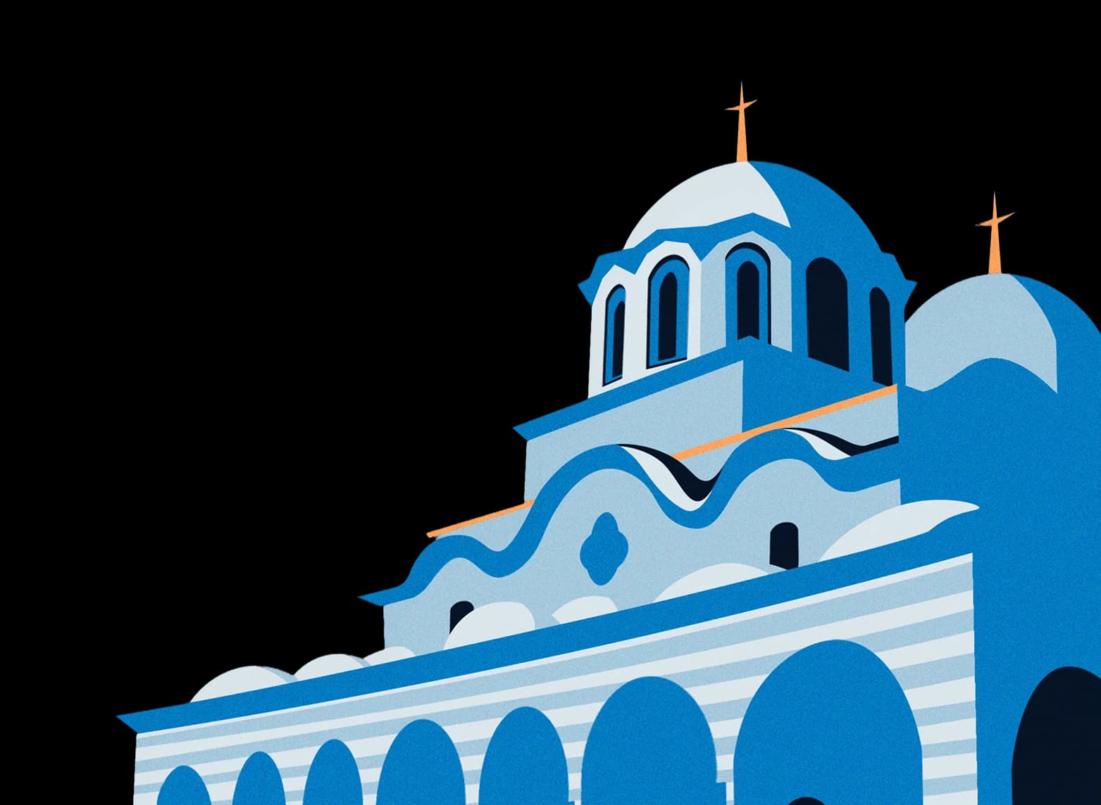 Bulgarian church illustration representing business in Bulgaria