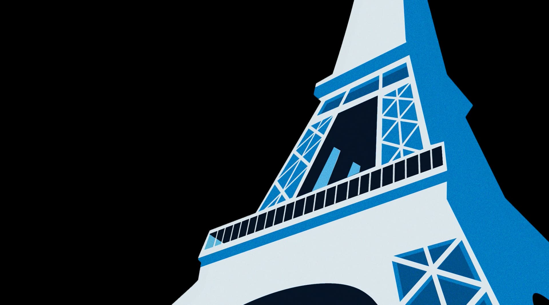 Eiffel Tower illustration representing business in France