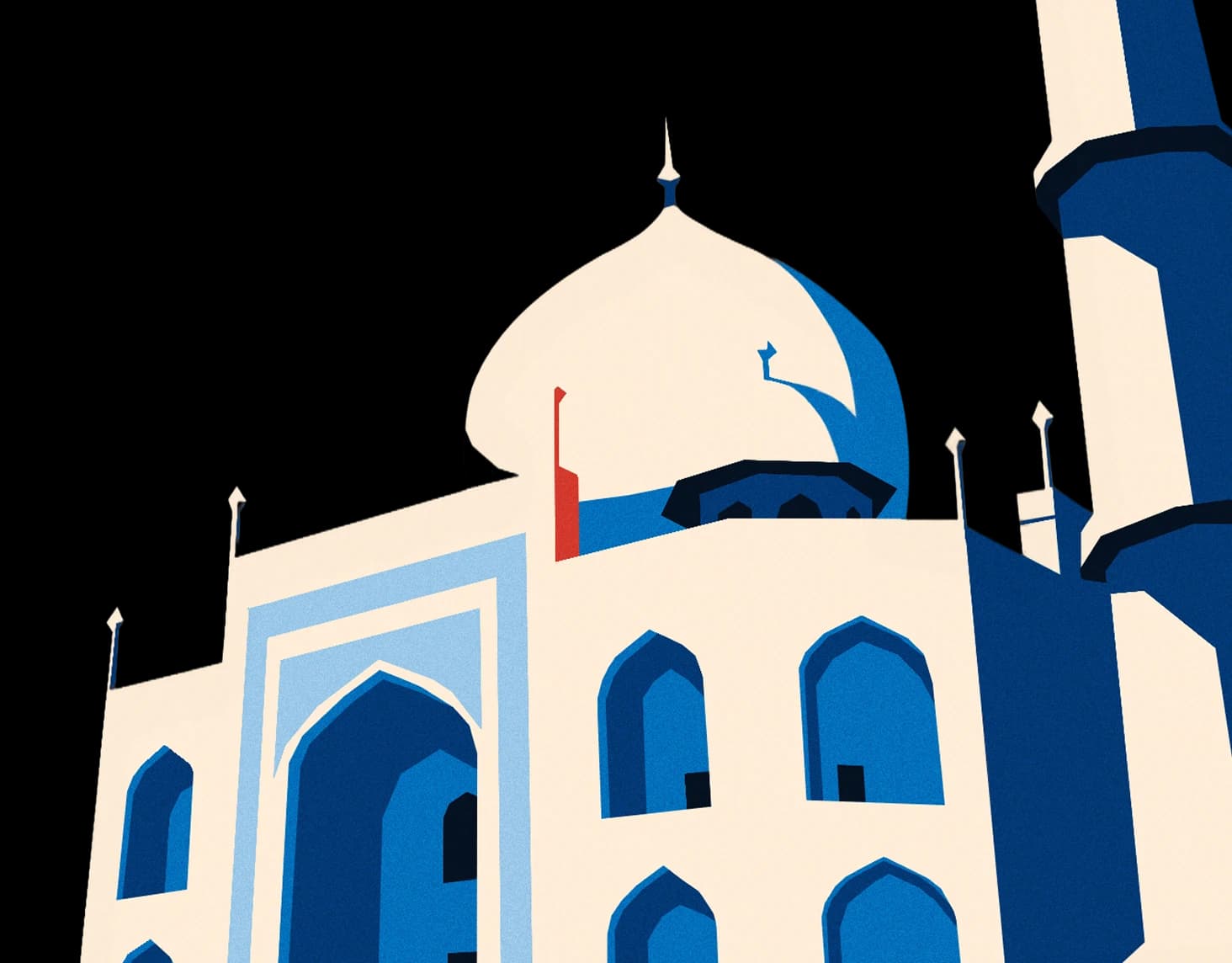 Taj Mahal illustration representing business in India
