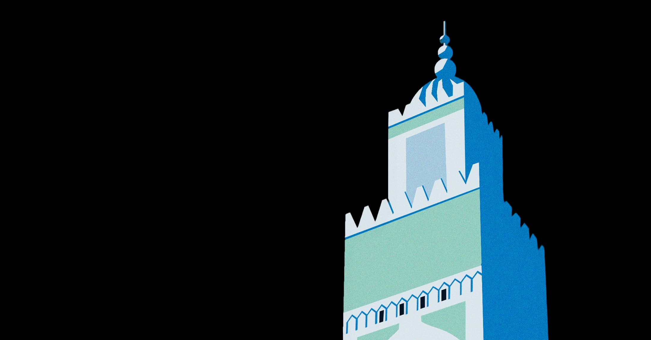 Moroccan architecture illustration representing business in Morocco