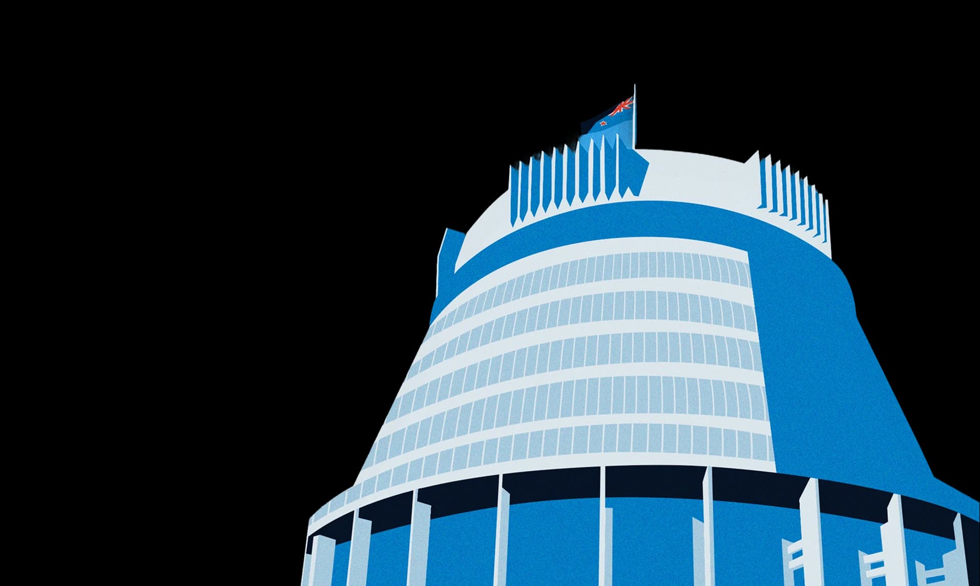 New Zealand landmark illustration representing business in New Zealand
