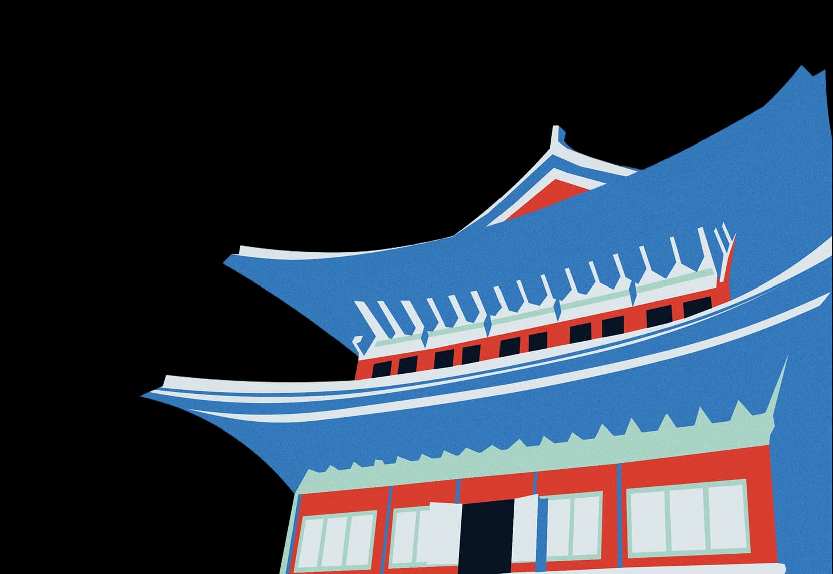 Seoul landmark illustration representing business in South Korea