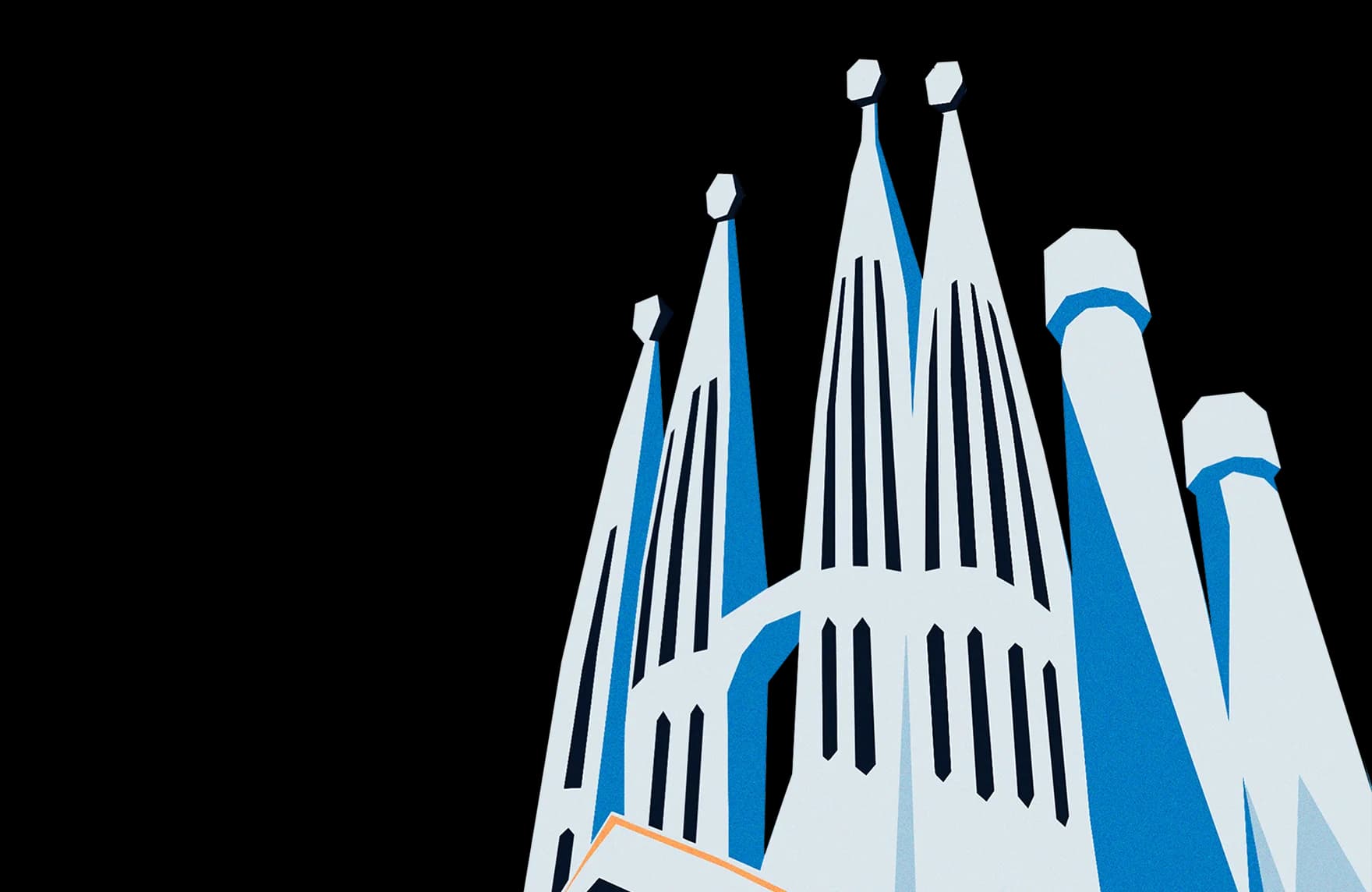 Sagrada Familia illustration representing business in Spain